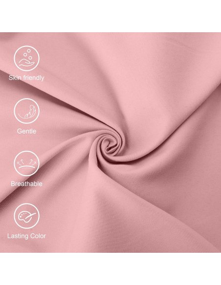 Juego de 2 Fundas Almohada, Protector de Almohada, 100% Microfibra, Cierre con Cremallera, Transpirable, Extra Suave