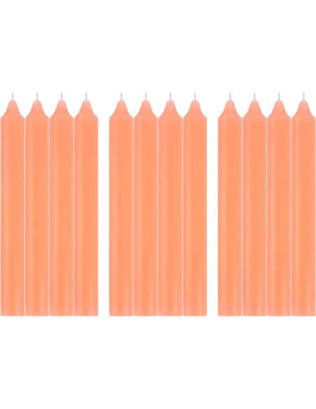 Velas de Mesa Sin Perfume, Colores Neón 17x2 cm - Duración 7 Horas