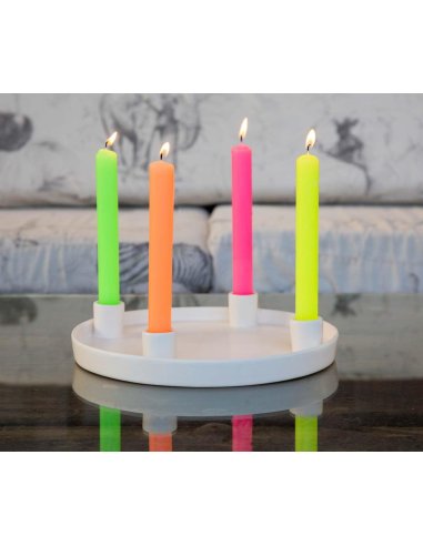 Velas de Mesa Sin Perfume, Colores...