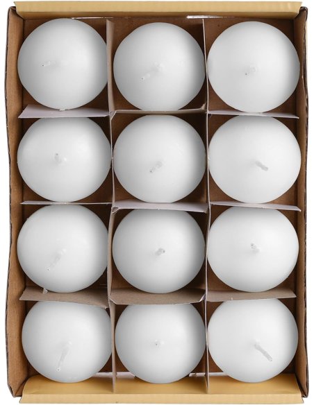 Velas Flotantes Decorativas Sin Perfume, 4.6x3 cm, Duración 4 Horas