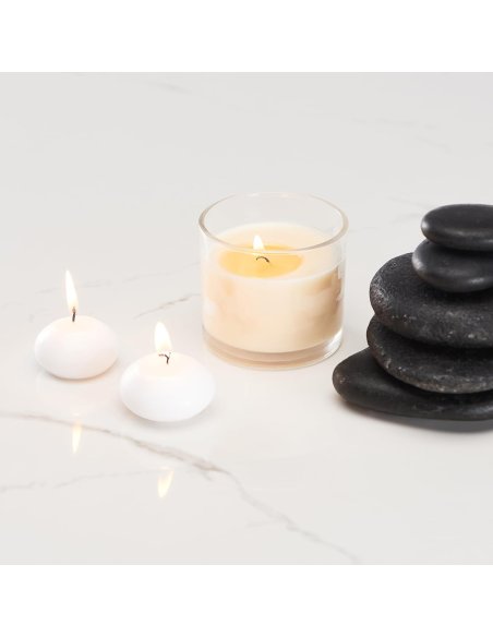 Velas Flotantes Decorativas Sin Perfume, 4.6x3 cm, Duración 4 Horas