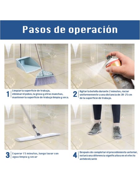 Spray Antideslizante Transparente Multisuperficie - Ideal para Ducha, Bañera, Escaleras y Más, 400ml