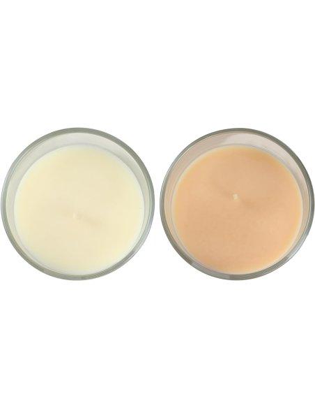 Pack de 2 Velas Aromáticas, Vela en Vaso de Cristal de Cera Vegetal, 8.5x7cm, 2x30h, 2x140g