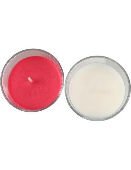 Pack de 2 Velas Aromáticas, Vela en Vaso de Cristal de Cera Vegetal, 8.5x7cm, 2x30h, 2x140g