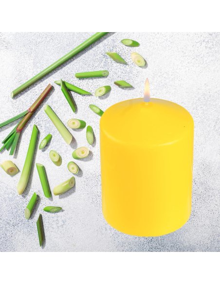 Velas de Taco de Citronela Antimosquitos Natural, Perfumadas, 2 unidades