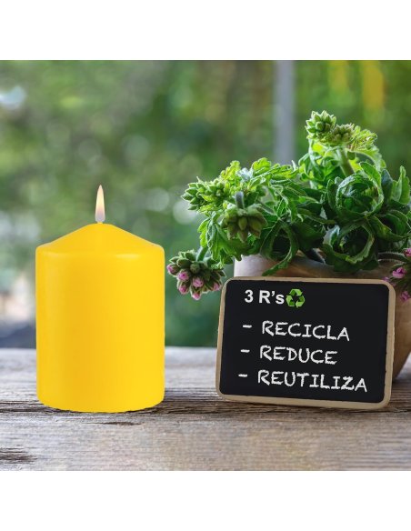 Velas de Taco de Citronela Antimosquitos Natural, Perfumadas, 2 unidades