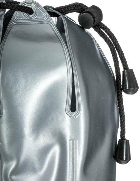 Enfriador de Botellas de Vino con Gel - Rápido y Fácil, PVC Color Plata, Diámetro 11cm, Altura 21.5cm, Banda Elástica