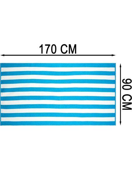 Toalla de Playa Grande Antiarena, 90x170 cm, 70% Algodón 30% Poliéster - Toallas de Piscina, Suave, de Secado Rápido