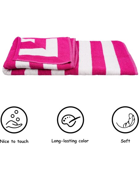 Toalla de Playa Grande Antiarena, 90x170 cm, 70% Algodón 30% Poliéster - Toallas de Piscina, Suave, de Secado Rápido