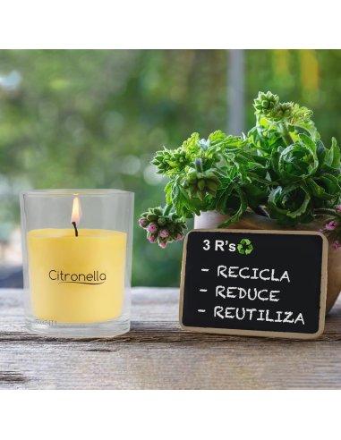 Velas Aromáticas de Citronela Natural...