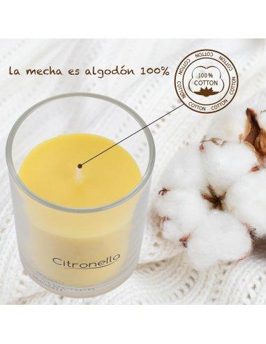 Velas Aromáticas de Citronela Natural...
