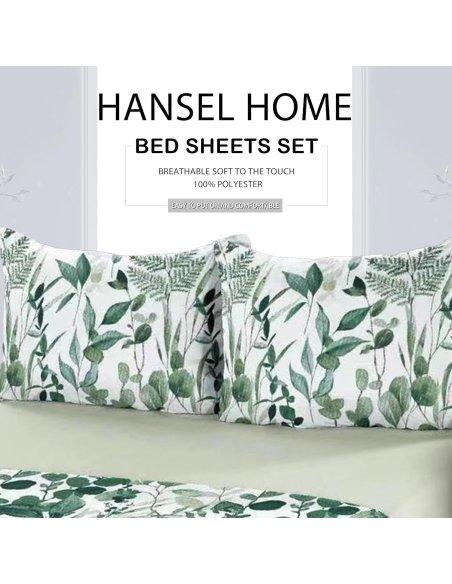 Juego de Sábanas Microfibra Extra Suave, Sábanas Bajera Ajustable, Encimera