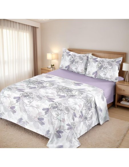 Juego de Sábanas Microfibra Extra Suave, Sábanas Bajera Ajustable, Encimera