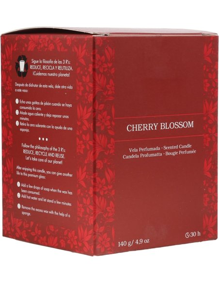 Vela Perfumada Botanical, Vela en Vaso de Cristal con Tapa de Corcho - Velas Cera Vegetal, 8.5x7cm, 140g x 1 unidad