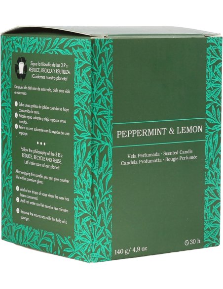 Vela Perfumada Botanical, Vela en Vaso de Cristal con Tapa de Corcho - Velas Cera Vegetal, 8.5x7cm, 140g x 1 unidad