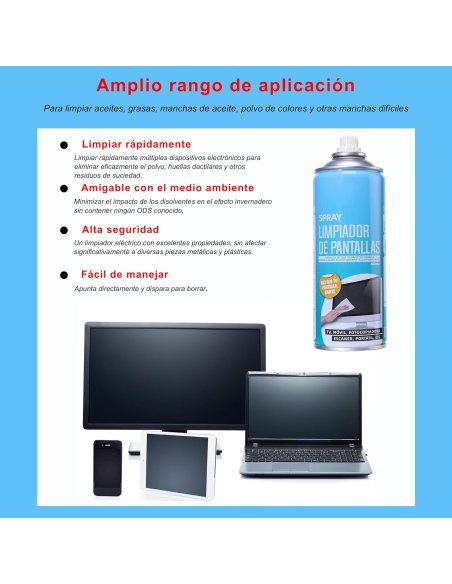 Limpia Pantallas Avanzado con Paño de Microfibra, Limpiador para Gafas, Pantalla de Ordenador, Teléfono Móvil