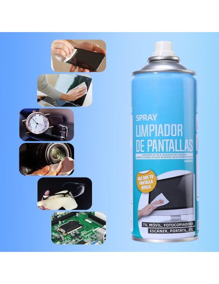 Limpia Pantallas Avanzado con Paño de Microfibra, Limpiador para Gafas, Pantalla de Ordenador, Teléfono Móvil