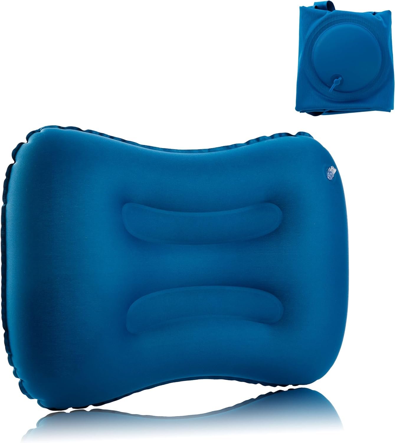 Almohada Inflable Ultraligera Almohada para Camping Playa y Viaje Cojin de Viaje Hinchable Compacta Comoda Hansel Home