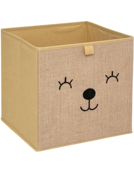 Cajas Almacenaje Infantil, Plegable Cuadrados Cestas de Almacenamiento,Caja de Tela, Cesta De Ordenación Infantil, Osito