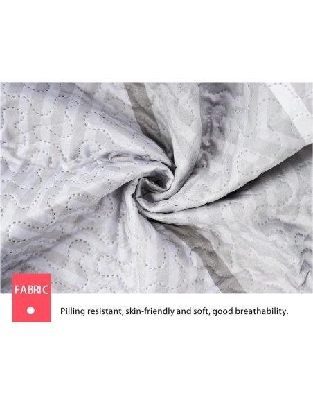 Colcha Bouti Estampada Microfibra Extra Suave, Bicolor Reversible, Cubrecama Fina, para Verano y Entretiempo