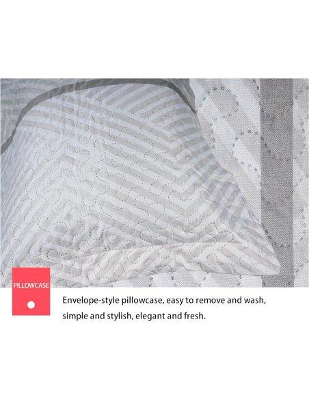 Colcha Bouti Estampada Microfibra Extra Suave, Bicolor Reversible, Cubrecama Fina, para Verano y Entretiempo