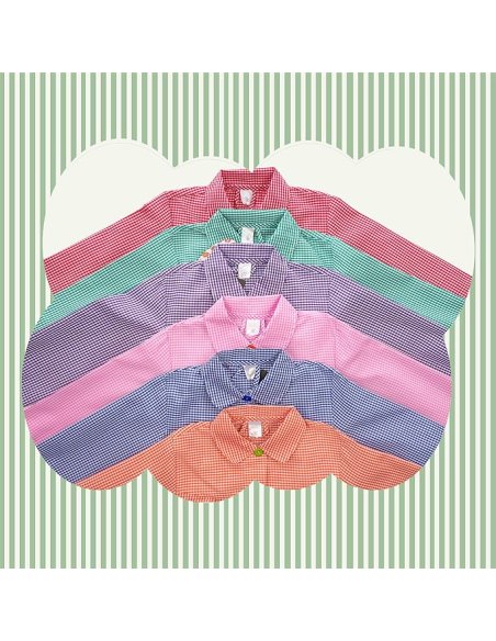 Bata Escolar, Babi Escolar Infantil para Guarderia y Colegio, Bata Escolar Niño Niña con Botones y Cuello