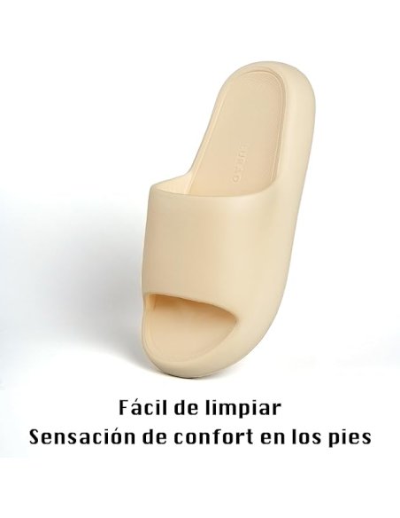 Chanclas para Mujer Cómodas y Antideslizantes - Zapatillas de Estar Por Casa de Suela Gruesa