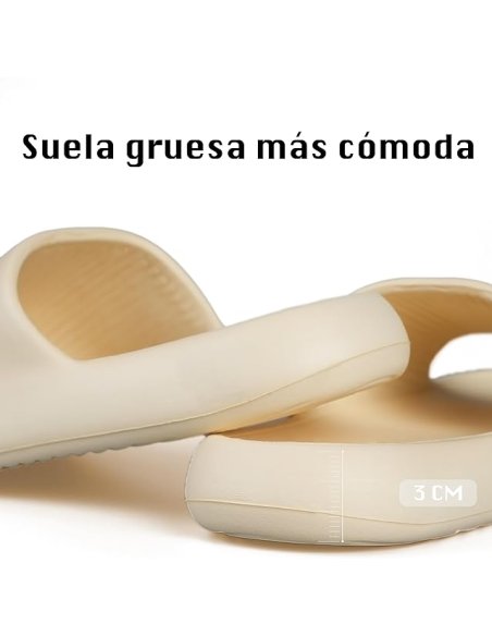 Chanclas para Mujer Cómodas y Antideslizantes - Zapatillas de Estar Por Casa de Suela Gruesa