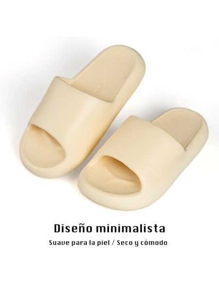 Chanclas para Mujer Cómodas y Antideslizantes - Zapatillas de Estar Por Casa de Suela Gruesa