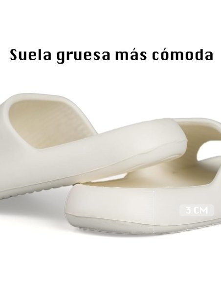 Chanclas para Mujer Cómodas y Antideslizantes - Zapatillas de Estar Por Casa de Suela Gruesa