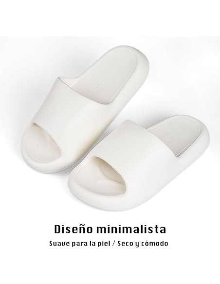 Chanclas para Mujer Cómodas y Antideslizantes - Zapatillas de Estar Por Casa de Suela Gruesa