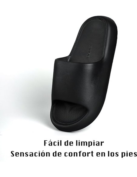 Chanclas para Mujer Cómodas y Antideslizantes - Zapatillas de Estar Por Casa de Suela Gruesa