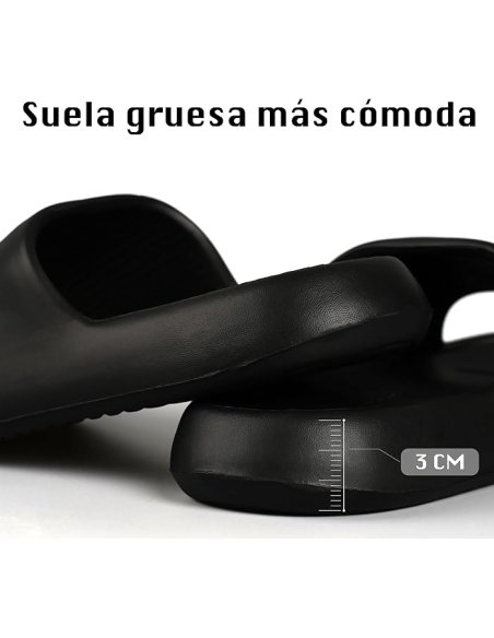 Chanclas para Mujer Cómodas y Antideslizantes - Zapatillas de Estar Por Casa de Suela Gruesa