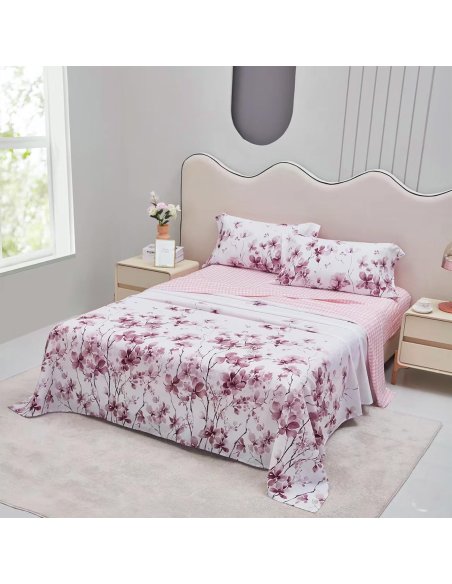 Juego de Sábanas Microfibra Extra Suave, Sábanas Bajera Ajustable, Encimera