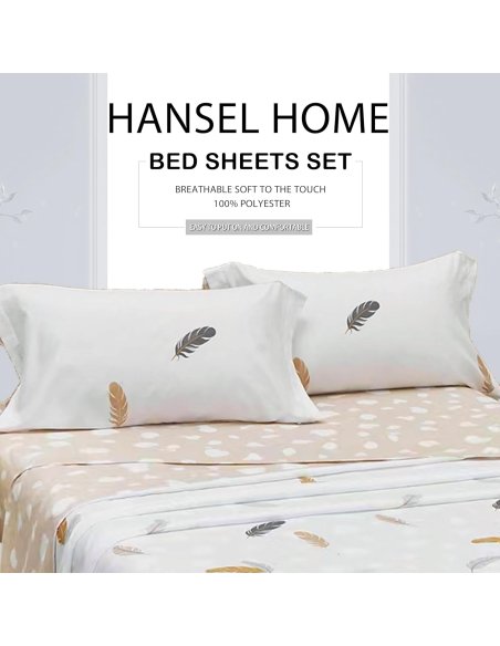 Juego de Sábanas Microfibra Extra Suave, Sábanas Bajera Ajustable, Encimera