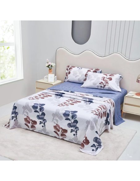 Juego de Sábanas Microfibra Extra Suave, Sábanas Bajera Ajustable, Encimera