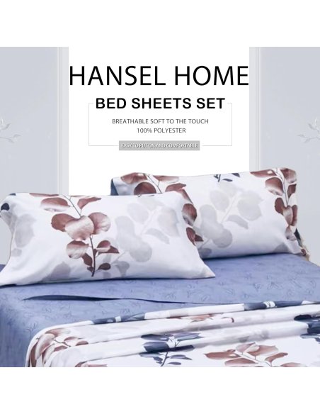 Juego de Sábanas Microfibra Extra Suave, Sábanas Bajera Ajustable, Encimera