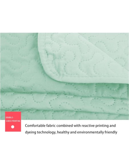 Colcha Bouti Estampada Microfibra Extra Suave, Bicolor Reversible, Cubrecama Fina, para Verano y Entretiempo