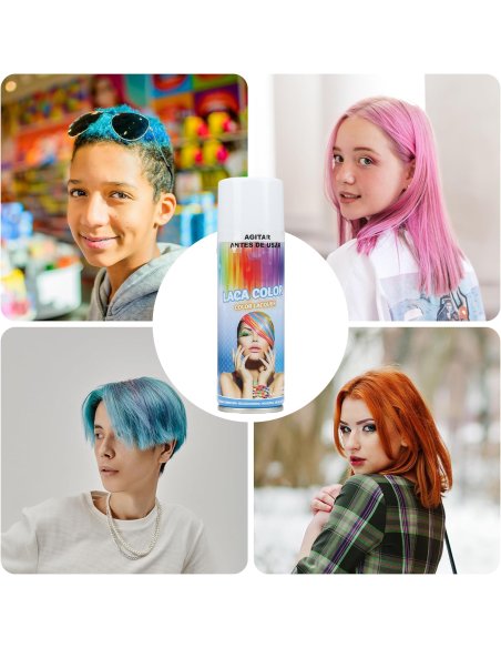 Spray Pelo Color Temporal - Fácil de Lavar, Brillo Deslumbrante para Todo Tipo de Cabello