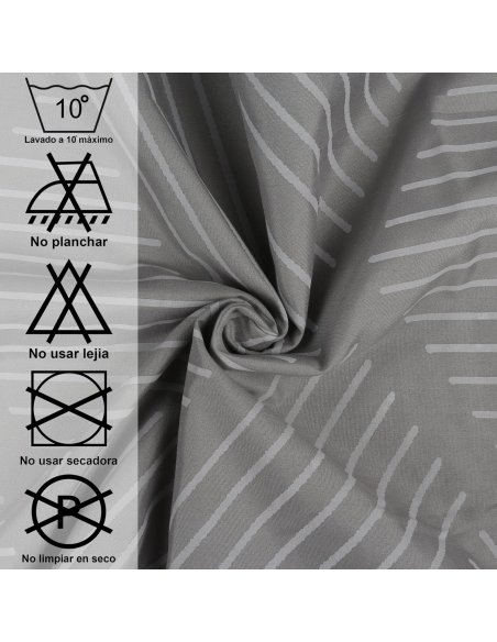 Funda Nordica de 4 Piezas Transpirable Suave al Tacto 100% Microfibra de Poliéster, Funda Edredón, con Fundas de Almohada