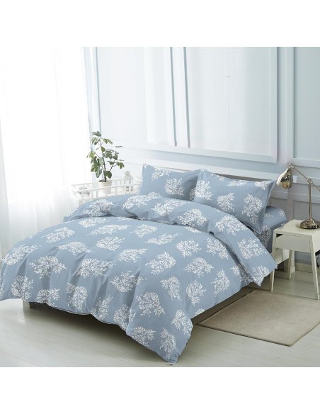 Funda Nordica de 4 Piezas Transpirable Suave al Tacto 100% Microfibra de Poliéster, Funda Edredón, con Fundas de Almohada