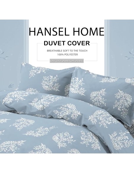 Funda Nordica de 4 Piezas Transpirable Suave al Tacto 100% Microfibra de Poliéster, Funda Edredón, con Fundas de Almohada