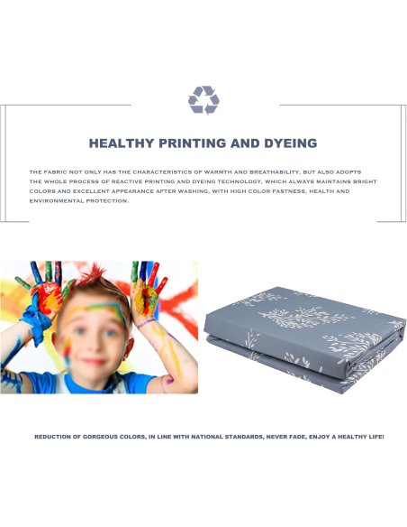 Funda Nordica de 4 Piezas Transpirable Suave al Tacto 100% Microfibra de Poliéster, Funda Edredón, con Fundas de Almohada