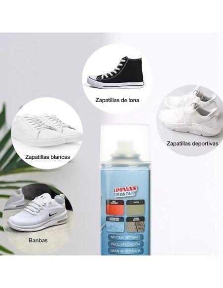 Spray Limpiador de Zapatillas para Todo Tipo de Materiales - Cuero, Cuero Sintético y Lona, con Ingredientes Naturales, Incoloro