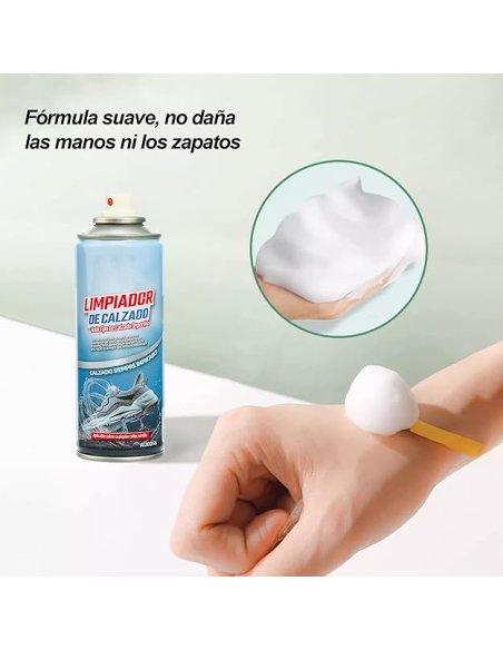 Spray Limpiador de Zapatillas para Todo Tipo de Materiales - Cuero, Cuero Sintético y Lona, con Ingredientes Naturales, Incoloro