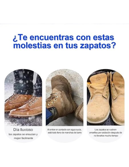 Spray Impermeabilizante para Calzado - Protección contra Agua y Manchas para Cuero y Textiles, Invisible y Duradero - 400ml