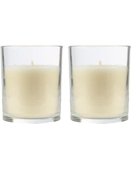 Vela Aromática, Vela en Vaso de Cristal de Cera Vegetal - 28 Horas de Duración, Velas Perfumadas, 8,5x7 cm 2 unidades
