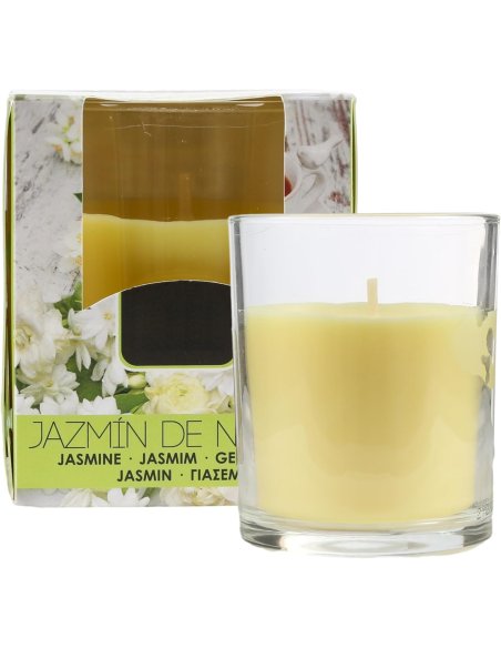 Vela Aromática, Vela en Vaso de Cristal de Cera Vegetal - 28 Horas de Duración, Velas Perfumadas, 8,5x7 cm 2 unidades