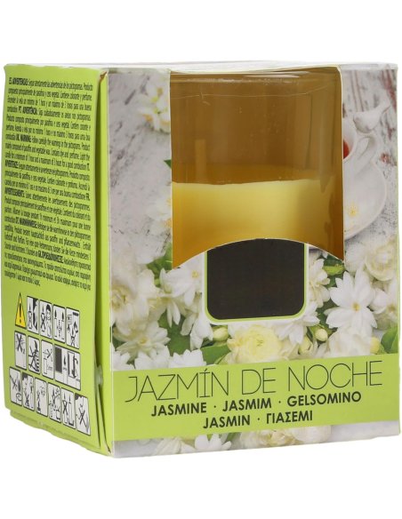 Vela Aromática, Vela en Vaso de Cristal de Cera Vegetal - 28 Horas de Duración, Velas Perfumadas, 8,5x7 cm 2 unidades