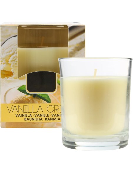 Vela Aromática, Vela en Vaso de Cristal de Cera Vegetal - 28 Horas de Duración, Velas Perfumadas, 8,5x7 cm 2 unidades